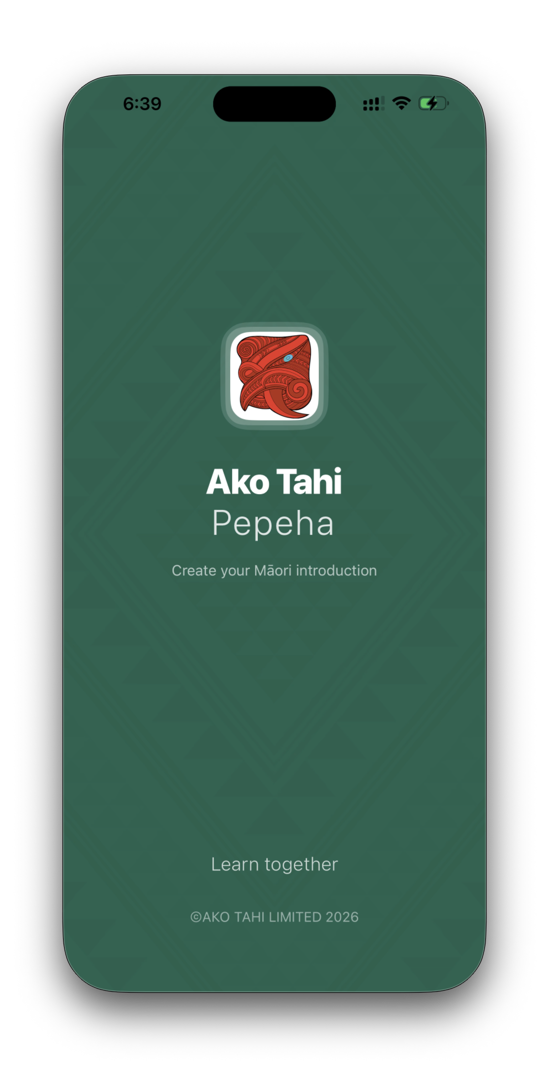 Ako Tahi Pepeha app — build your pepeha screen